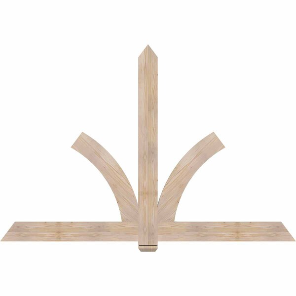Ekena Millwork Redmond Smooth Timber Gable Bracket, Douglas Fir, 84"W x 56"H x 1 1/2"D x 5 1/2"F, 16/12 Pitch GBW084X56X0206RED00SDF - main